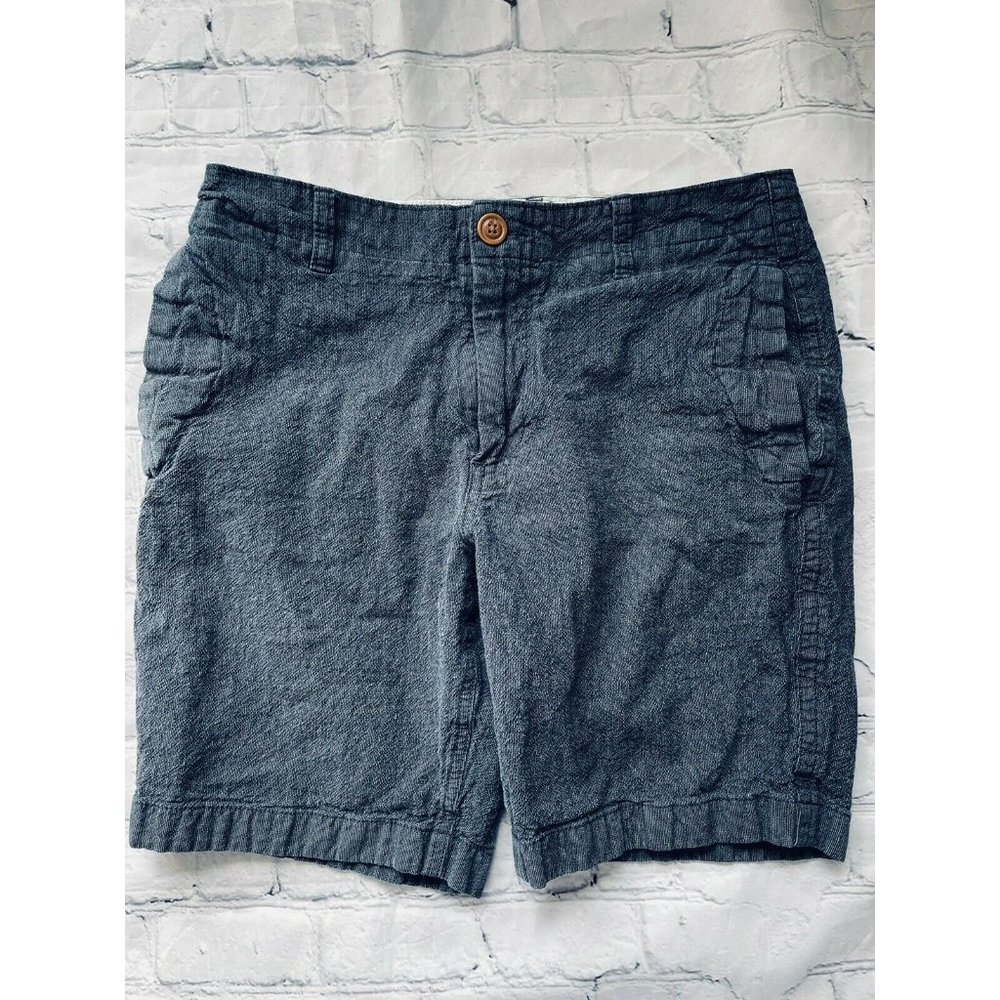 J.Crew Beach Short 32W Linen-Cotton Blue - Picture 2 of 4